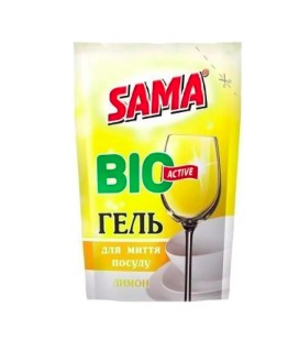 Sama гель д/миття посуду дой-пак 450г Лимон